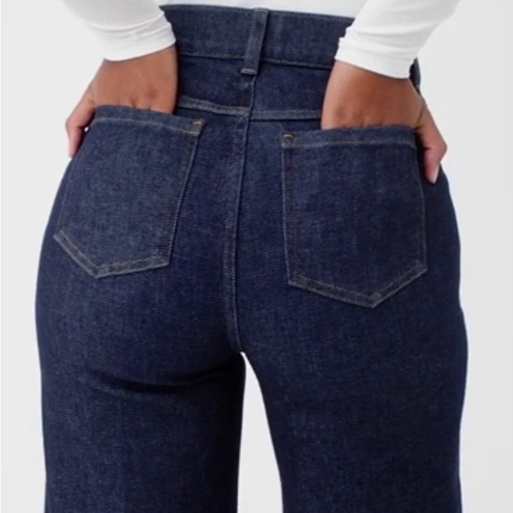SPANX Dark Indigo Wide Leg Jeans